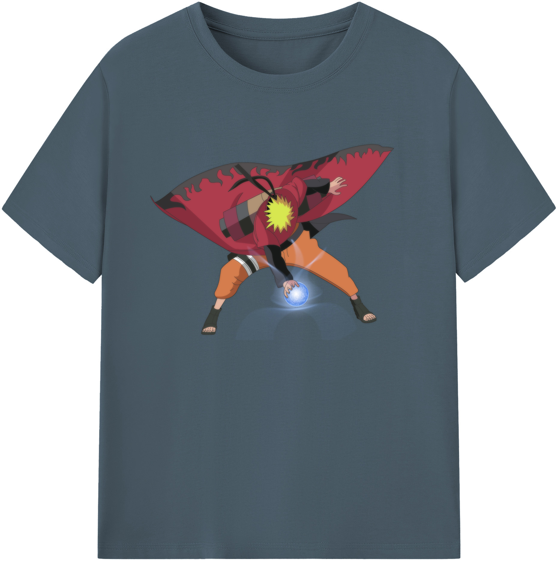 （画像用） NARUTO -ナルト- うずまき ナルト Uzumaki Naruto 綿100％半袖Tシャツ（フロントプリント）